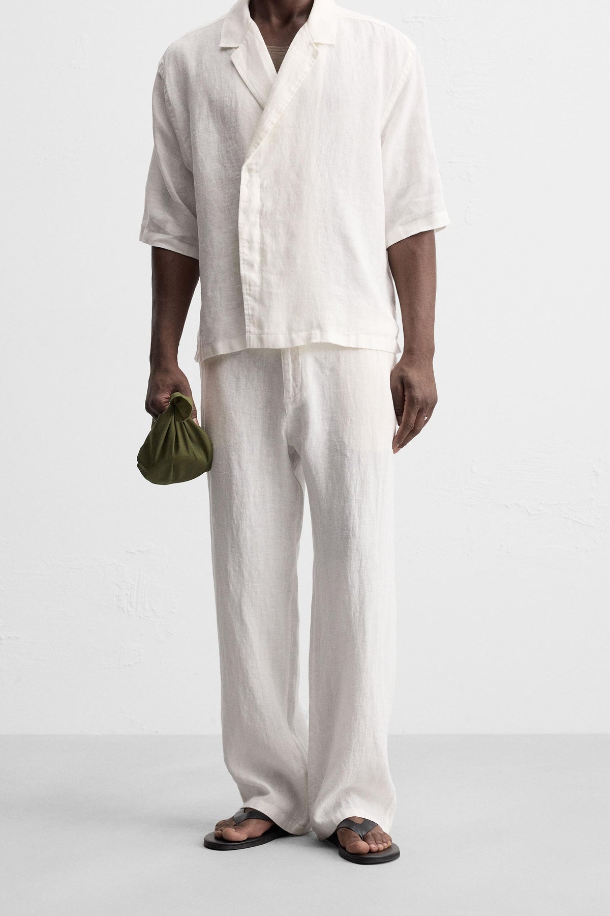 RELAXED FIT 100% LINEN TROUSERS - Image 2