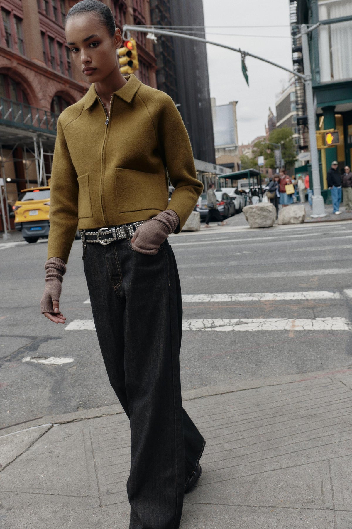 Strickjacke mit Reißverschluss