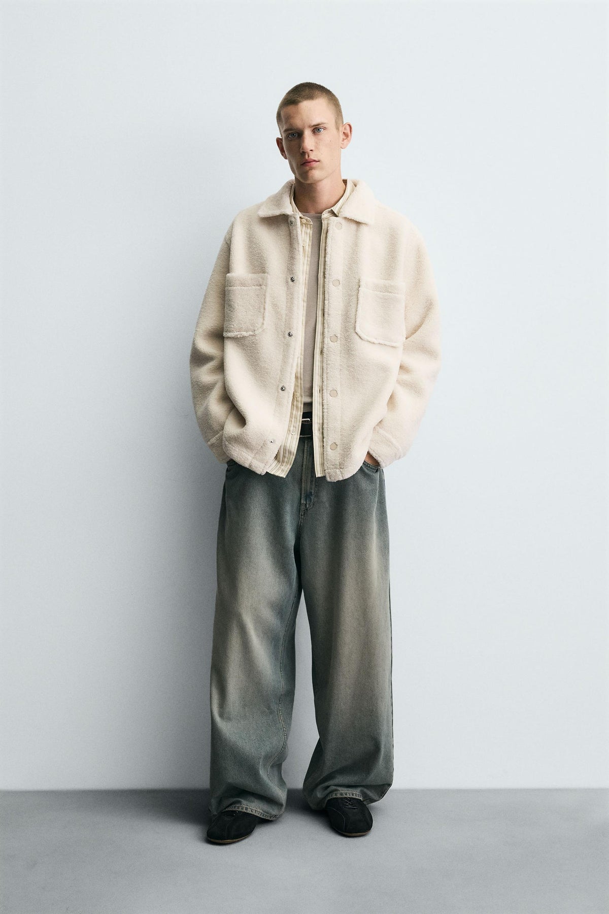 Sherpa-Taschen-Overshirt