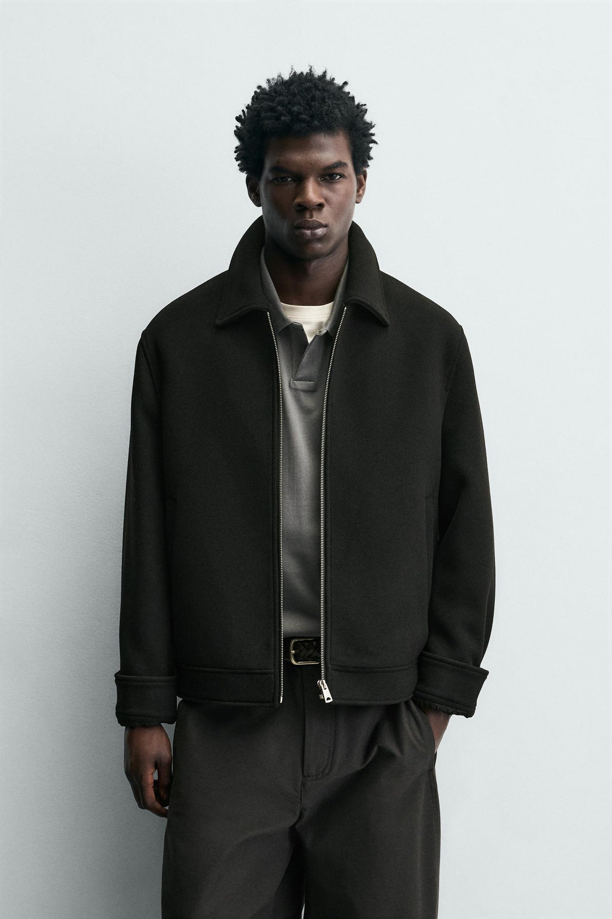 Stoffjacke mit Reißverschluss