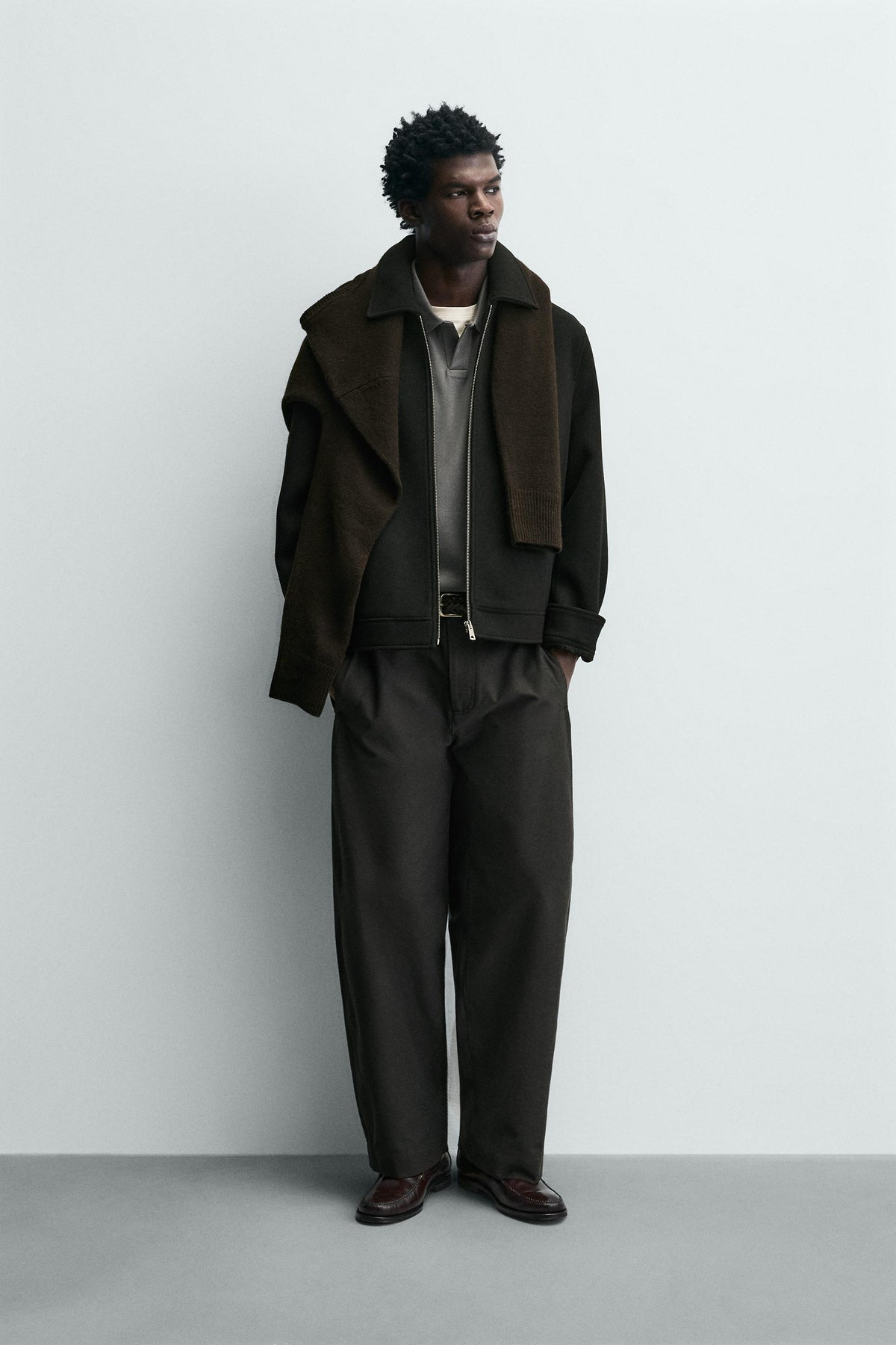 Stoffjacke mit Reißverschluss