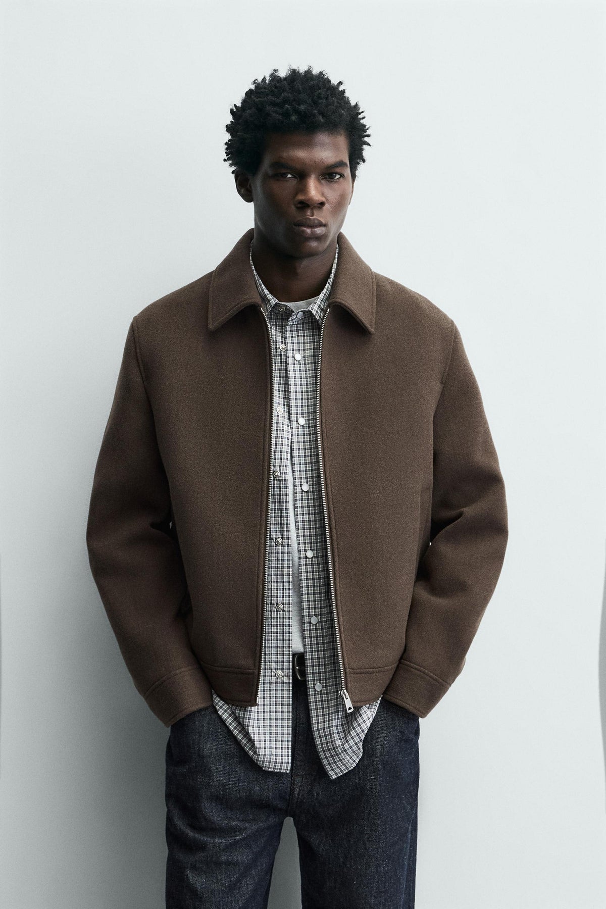 Stoffjacke mit Reißverschluss