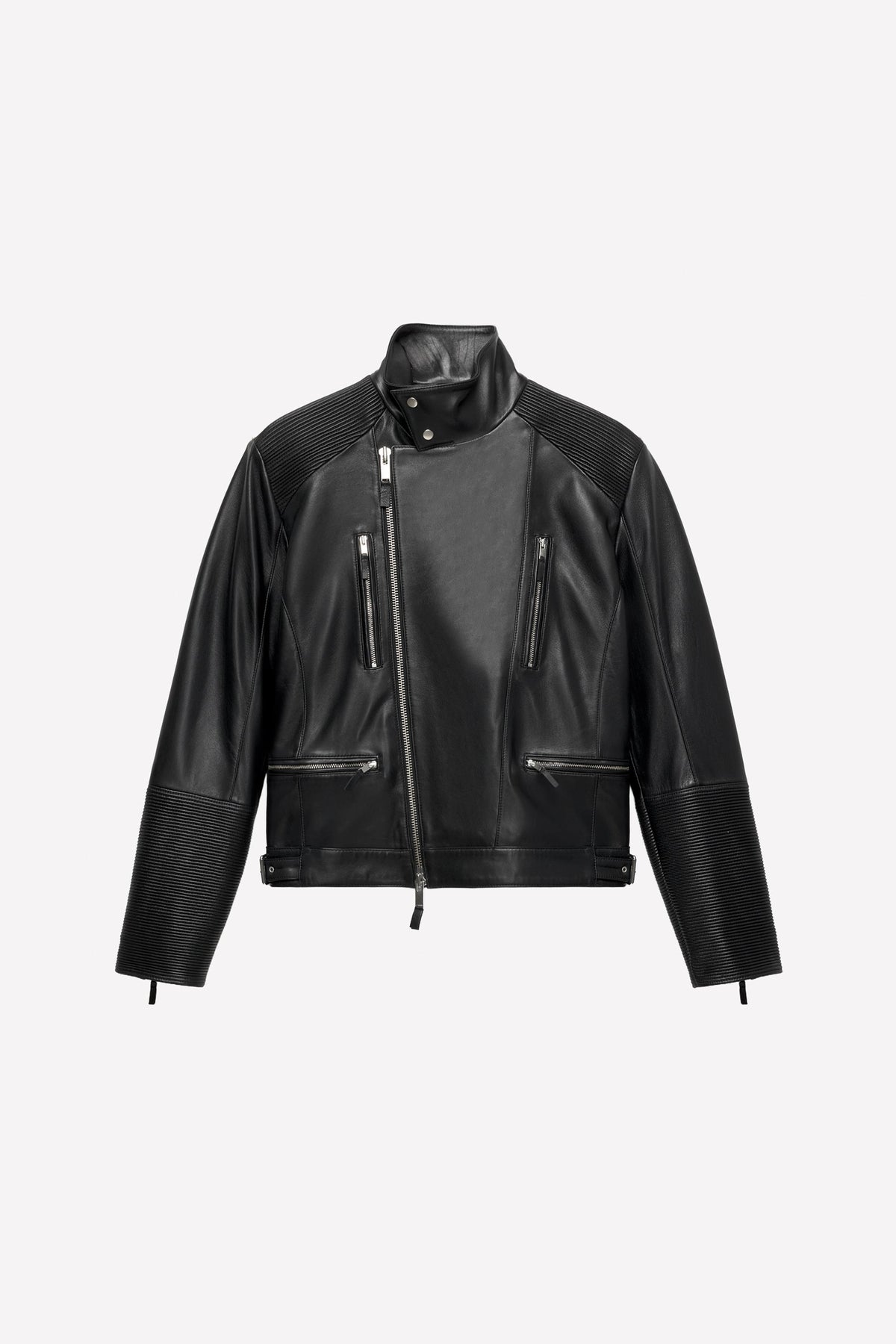 LEDER-BIKERJACKE