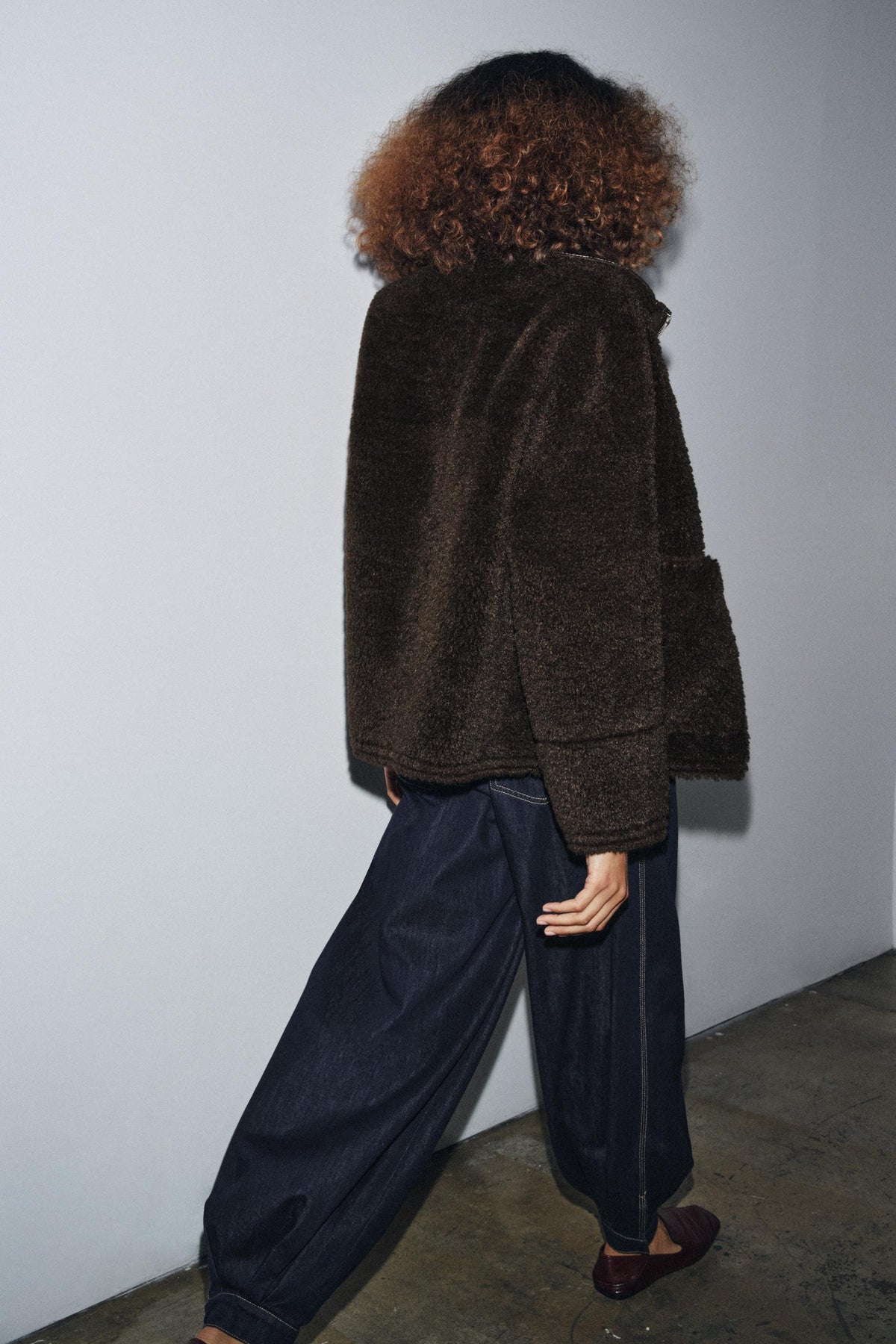 Doppelseitige Jacke aus Kunstfell