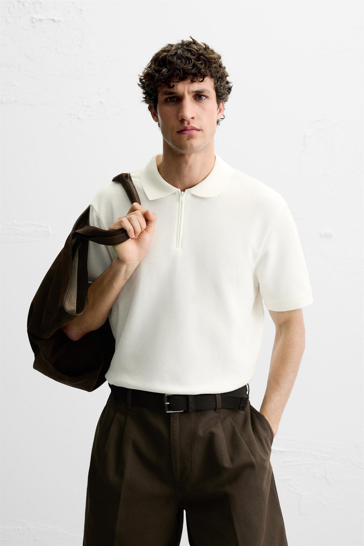 QUARTER-ZIP POLO SHIRT - Image 2