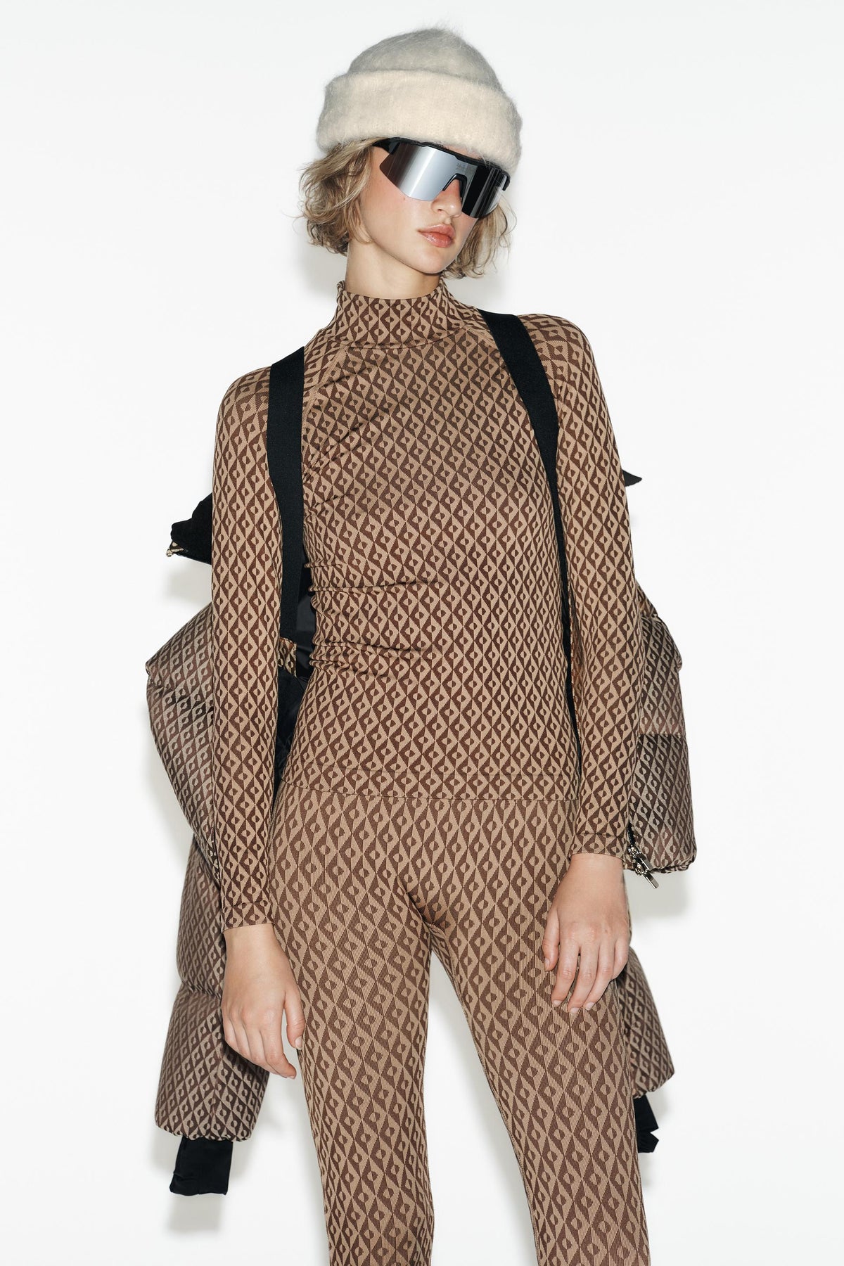 Nahtloses Thermo-Jacquard-T-Shirt