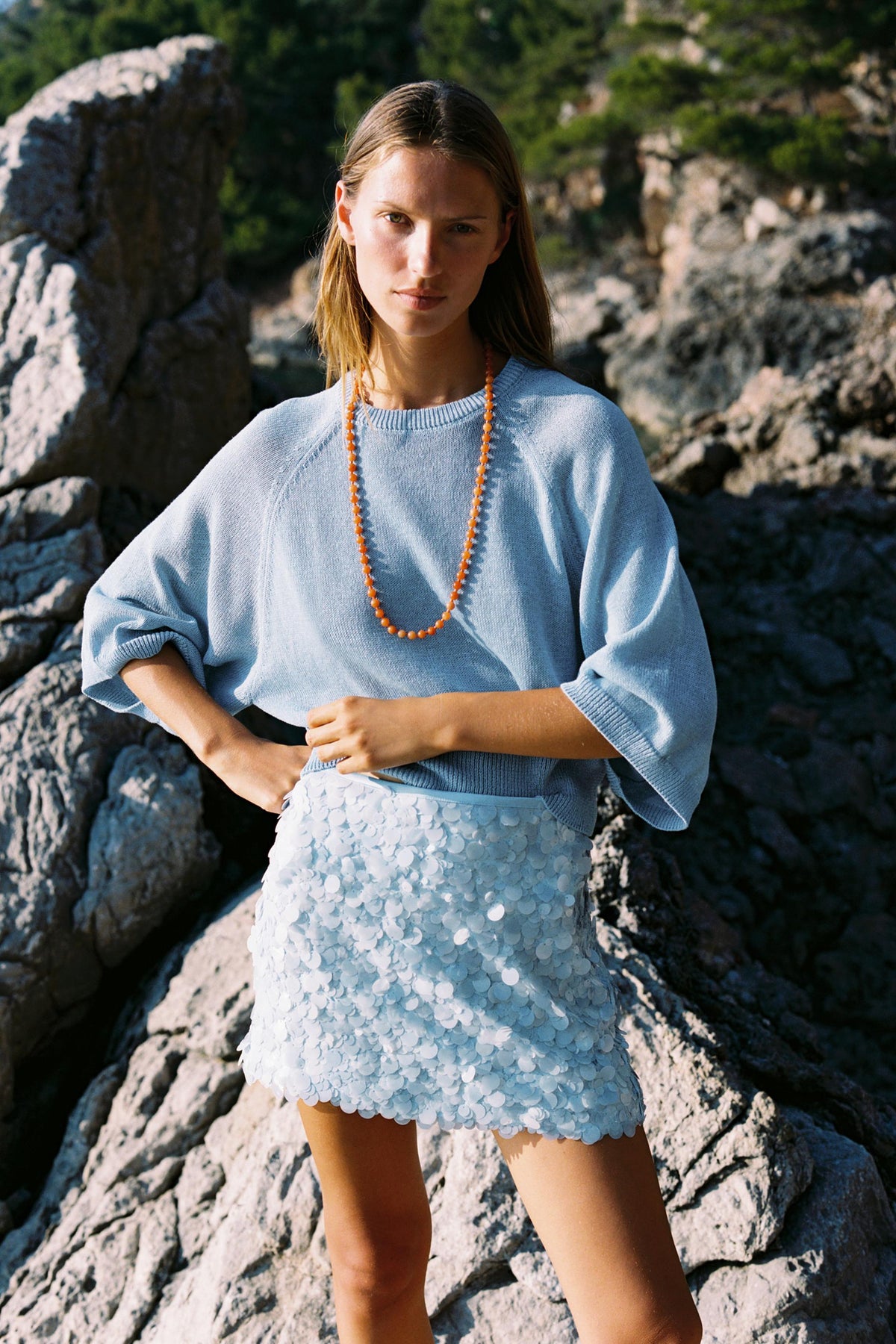 KNIT JUMPER WITH LOOSE-FIT SLEEVES - Image 1