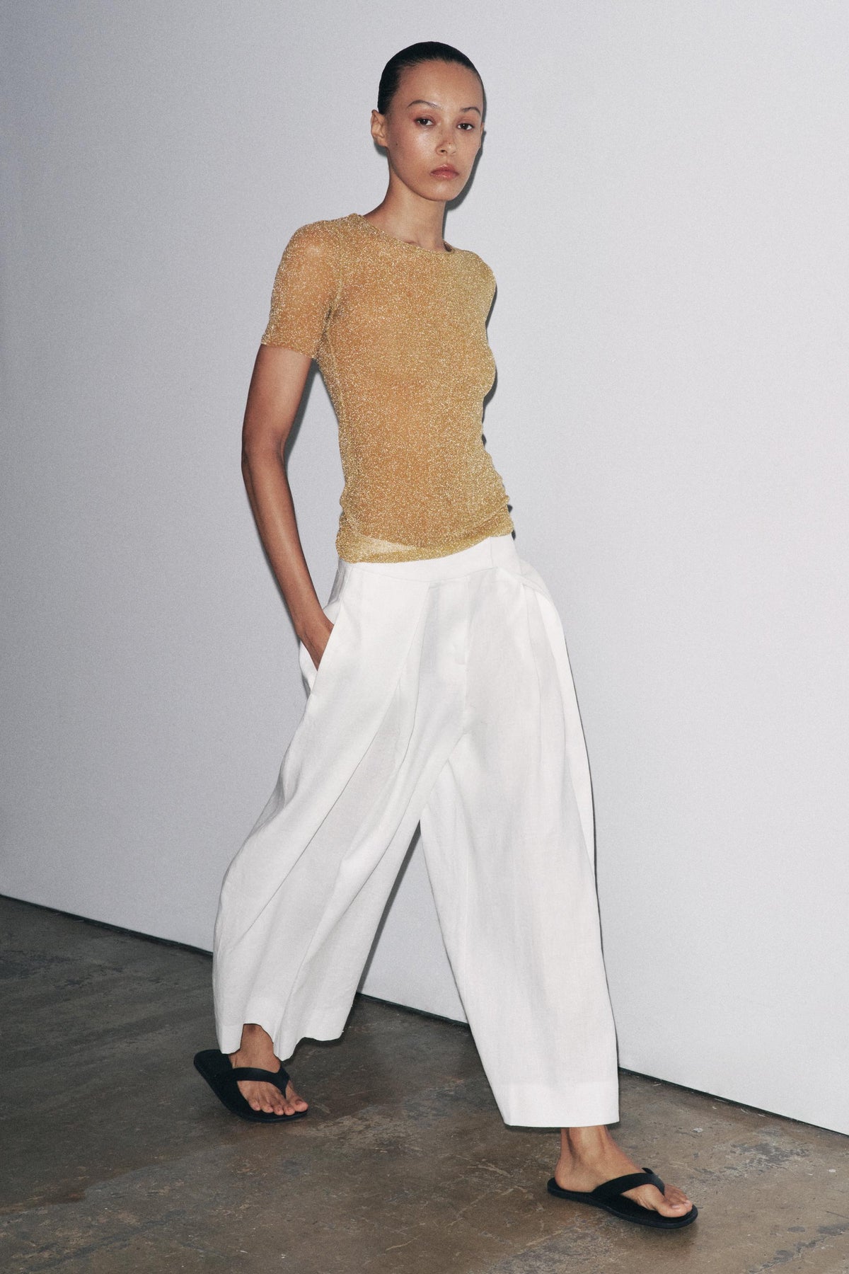 METALLIC-KURZARMHEMD