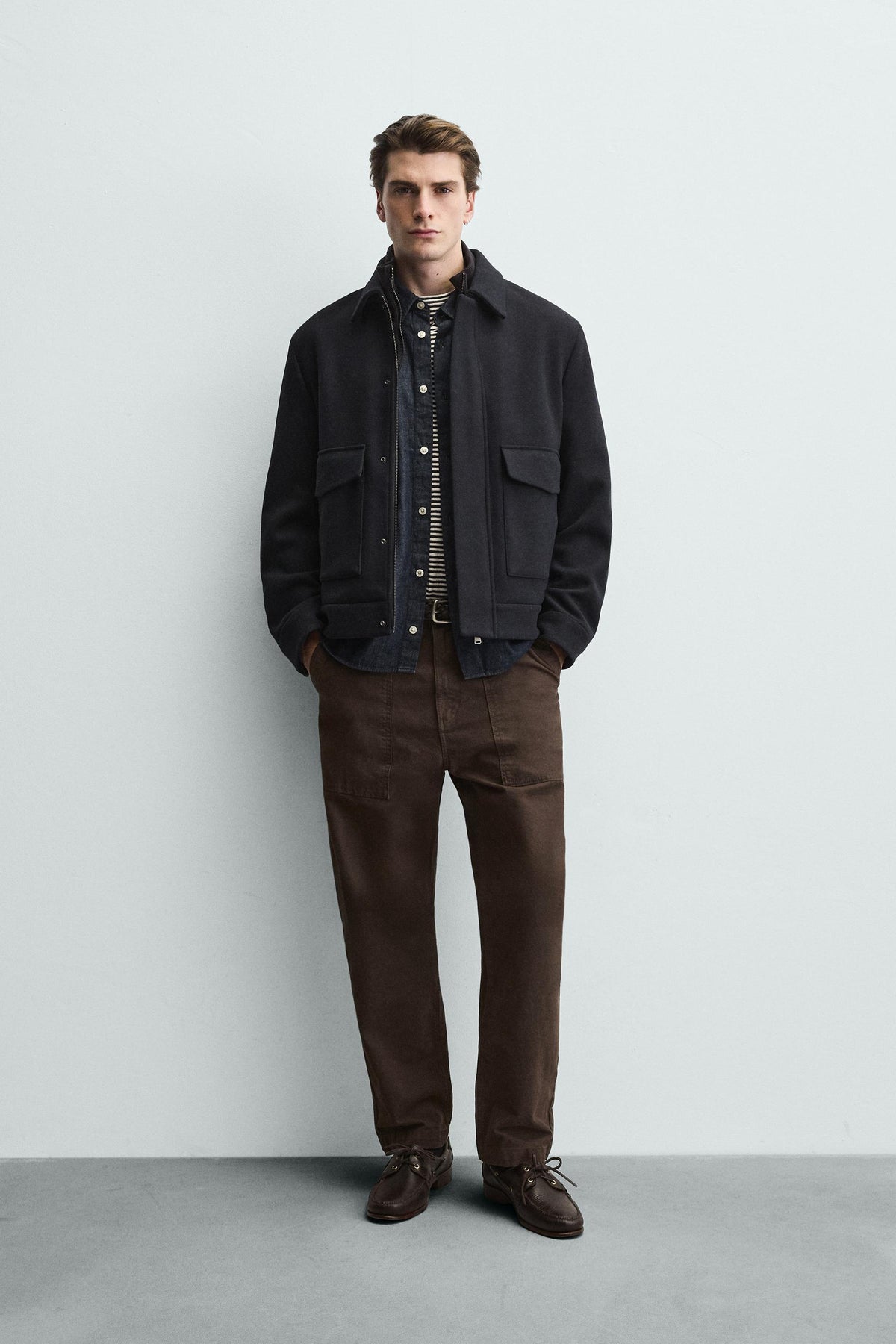 Jacke mit abnehmbarem Kragen