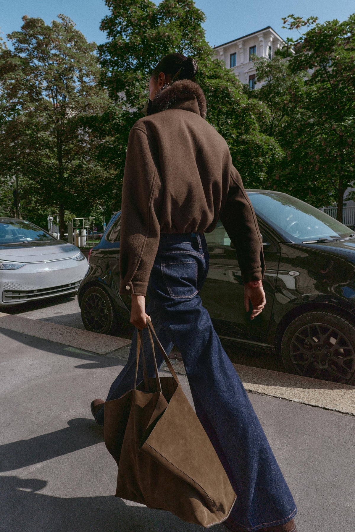 Bomberjacke mit Kunstpelzkragen