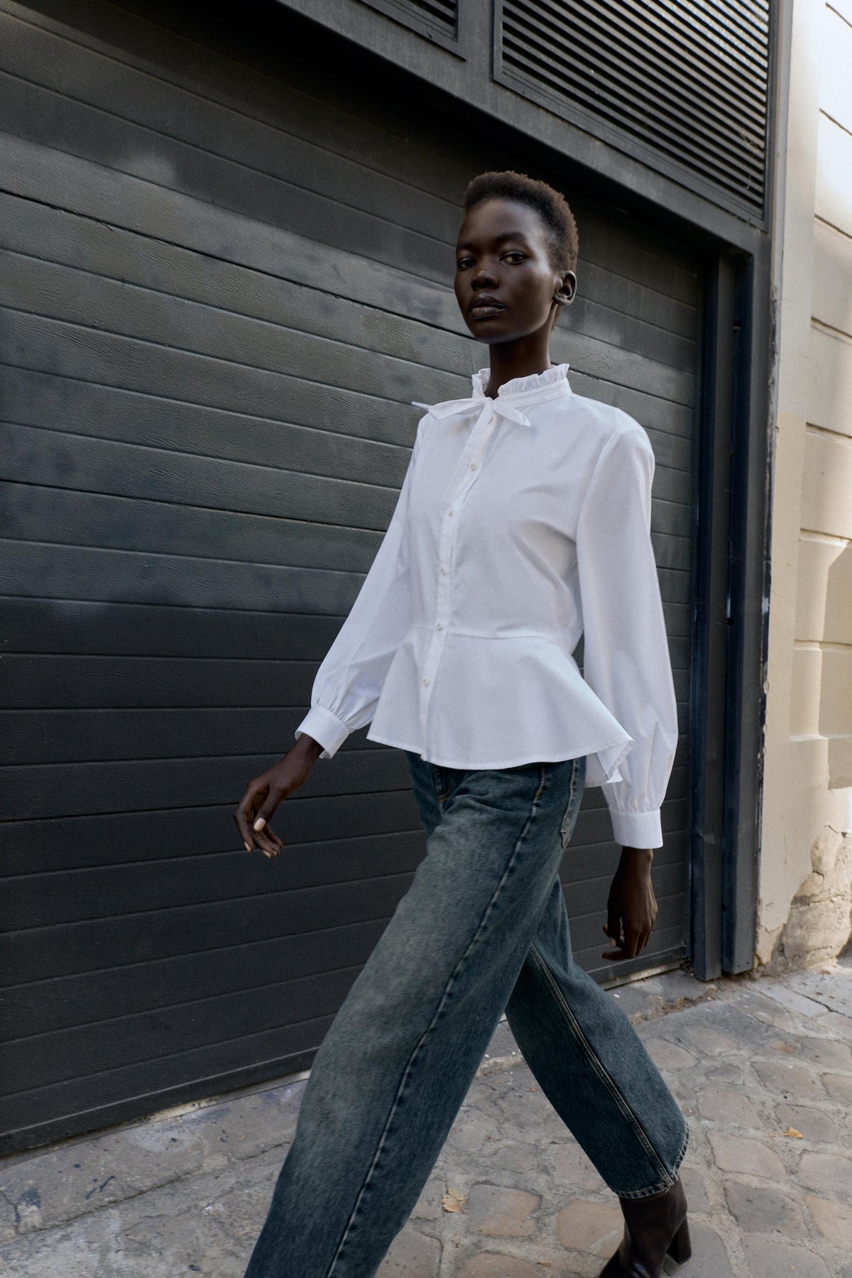 Schößchen-Popeline-Schleifenhemd