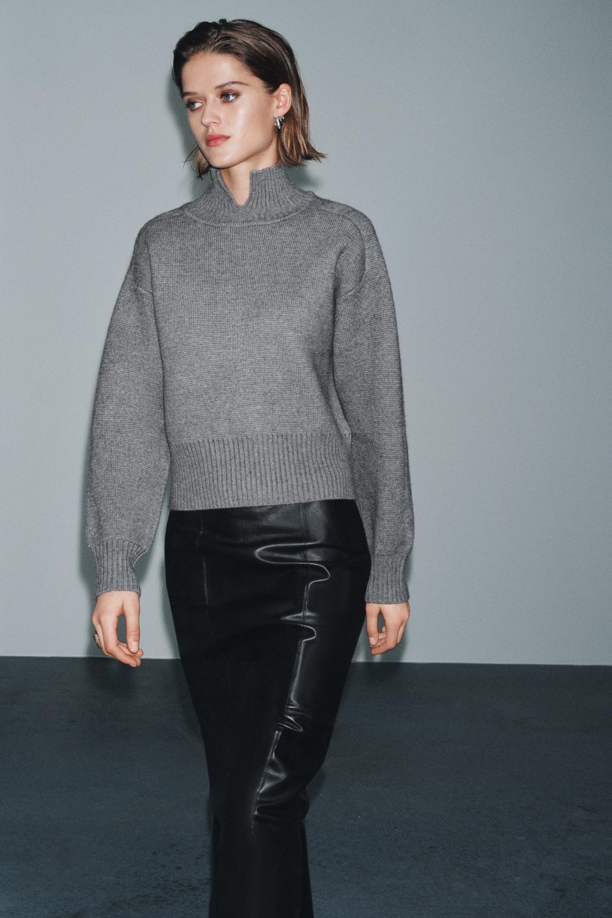 Strickpullover mit Kragen