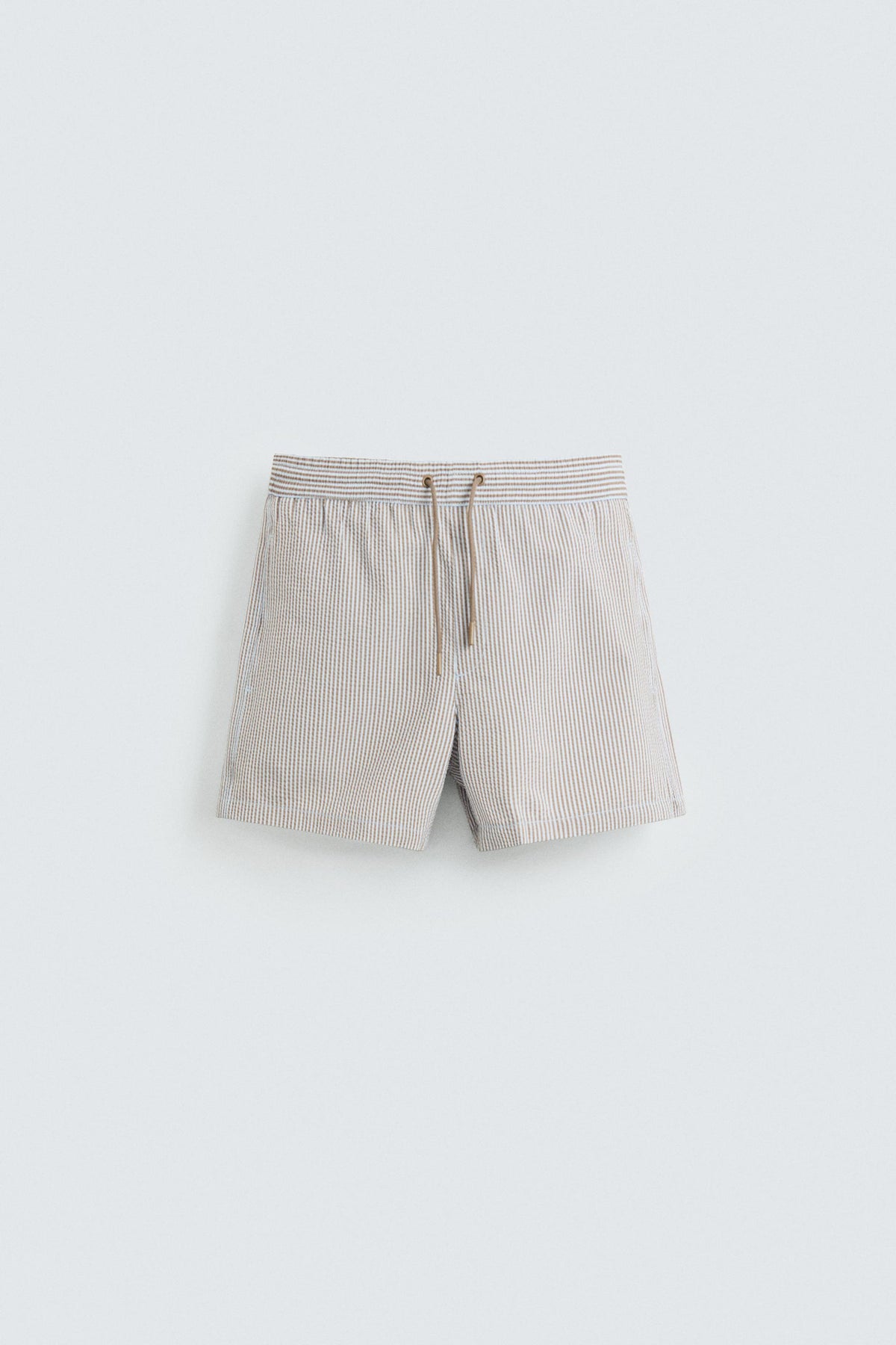 SEERSUCKER MID-LENGTH SWIMMING TRUNKS - Image 1