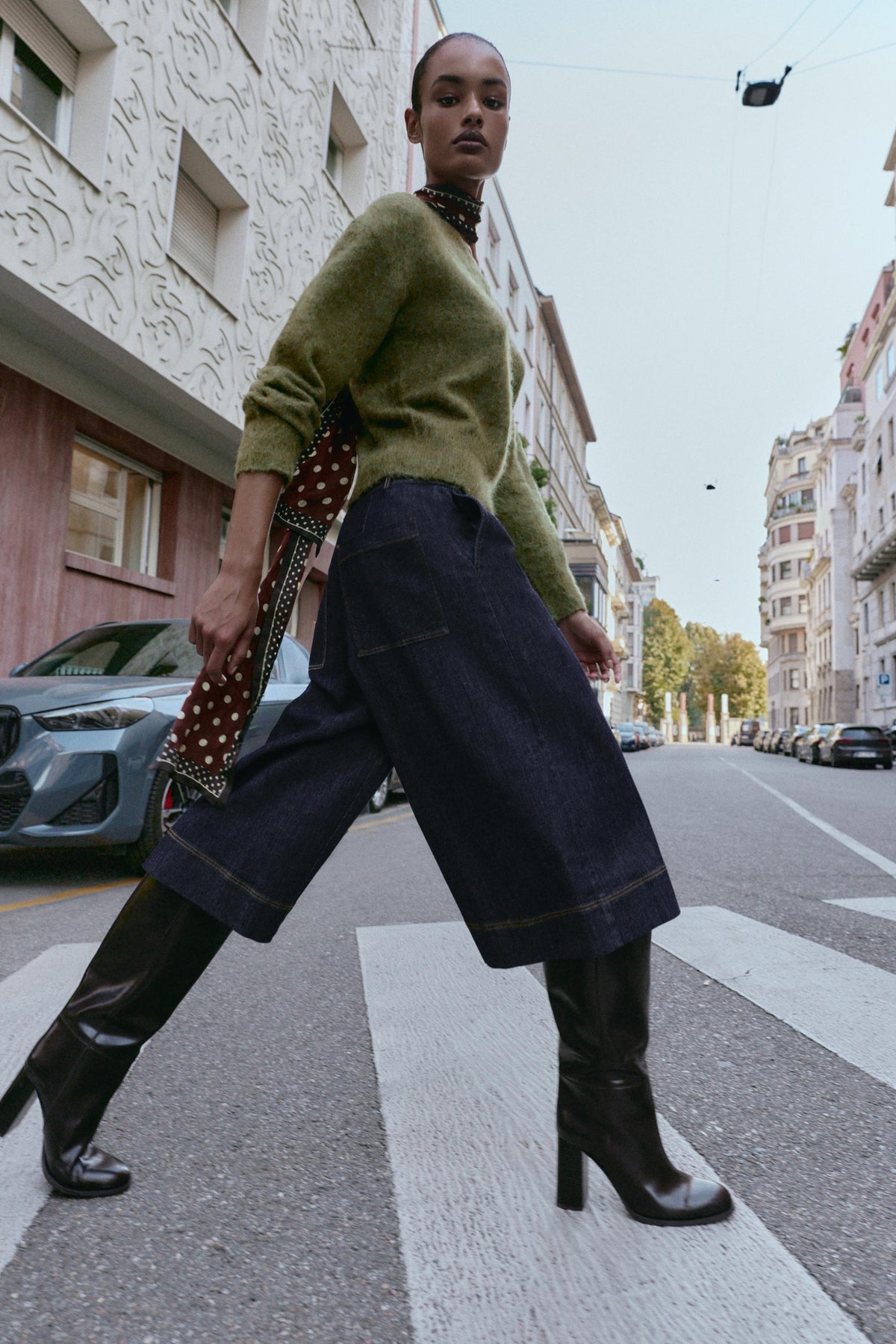 Gebürsteter Strickpullover