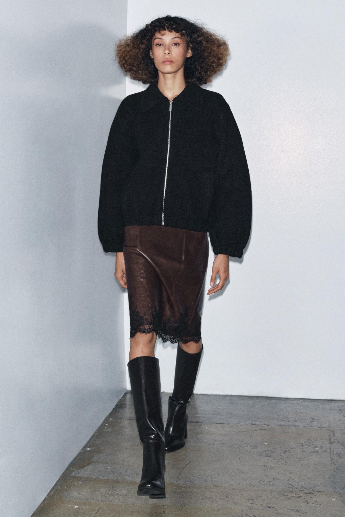 Strickbomber mit Reißverschluss