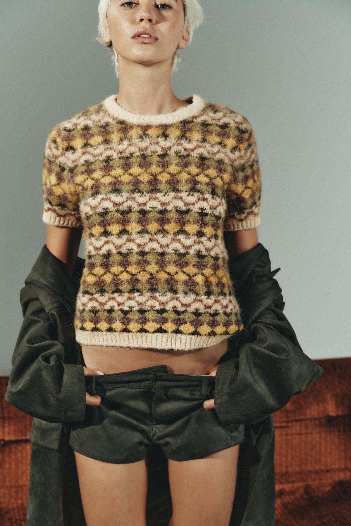 Jacquard-Strickpullover.