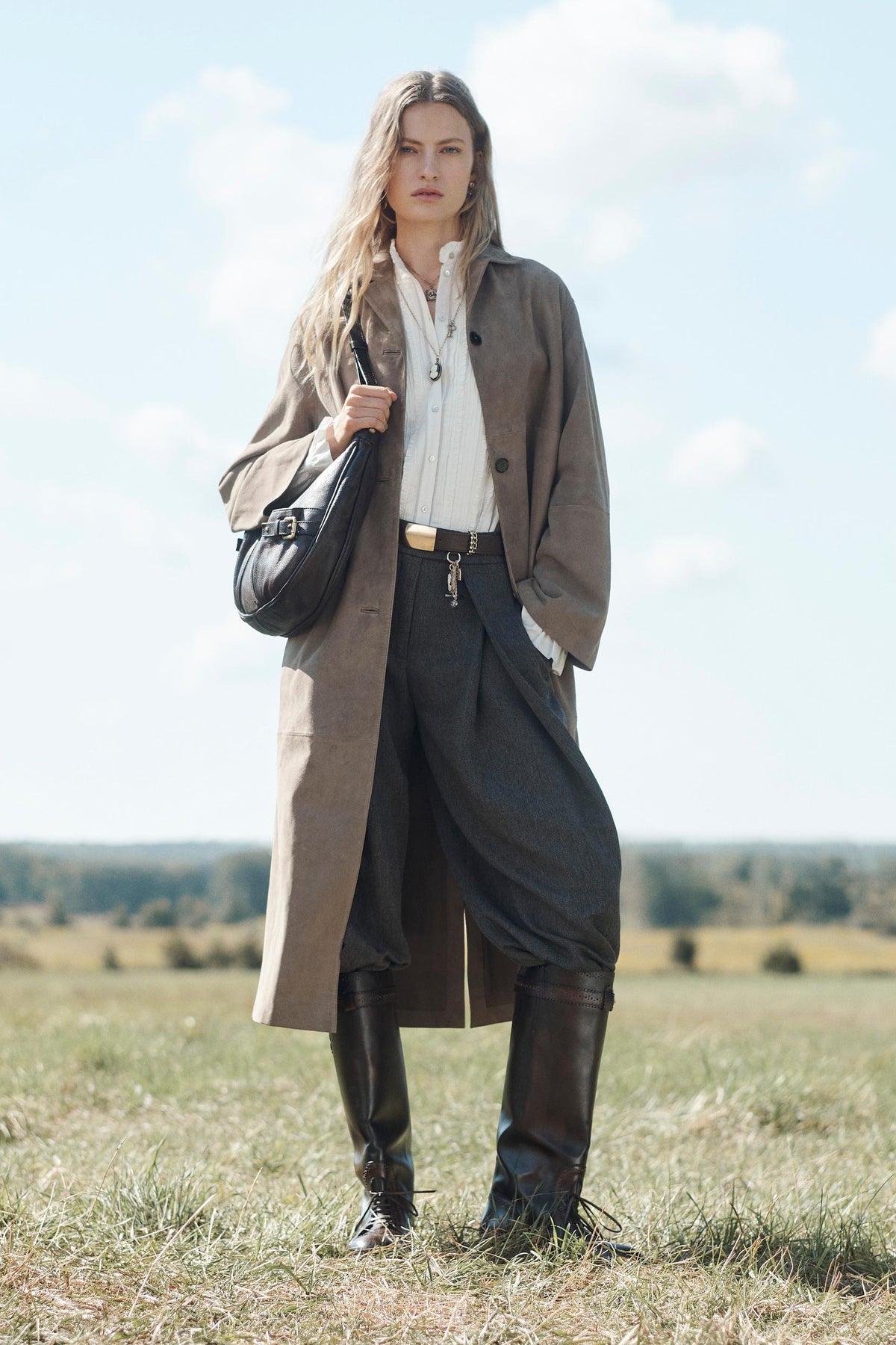 Schultertasche aus Leder