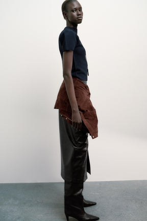 Strickpullover mit Puffärmeln