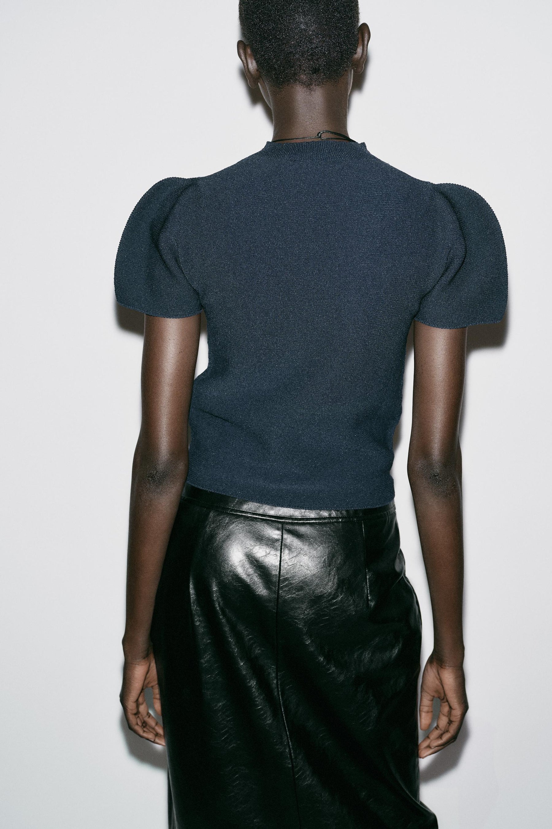 Strickpullover mit Puffärmeln