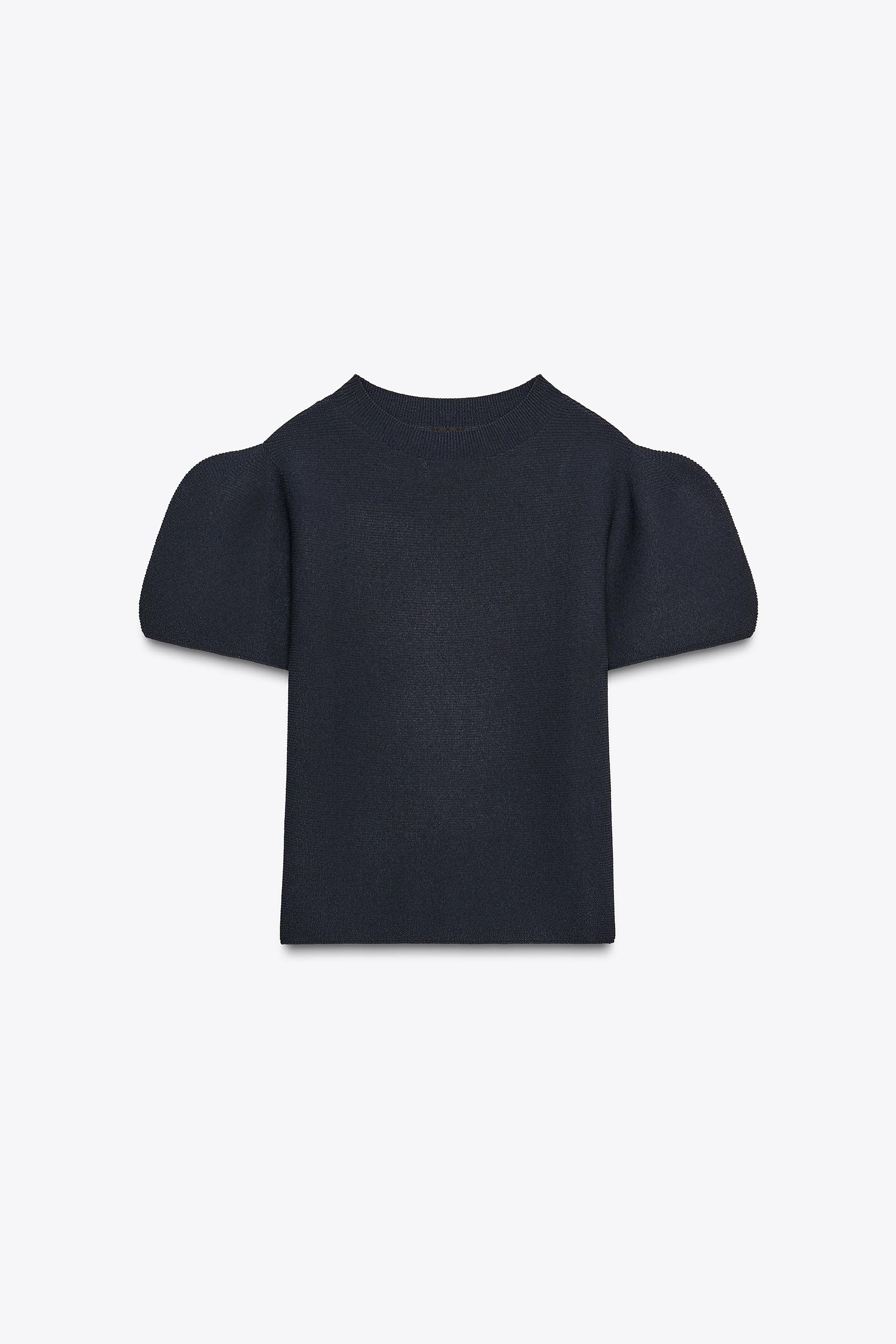 Strickpullover mit Puffärmeln