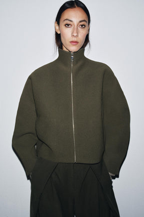 Strickjacke mit Reißverschluss