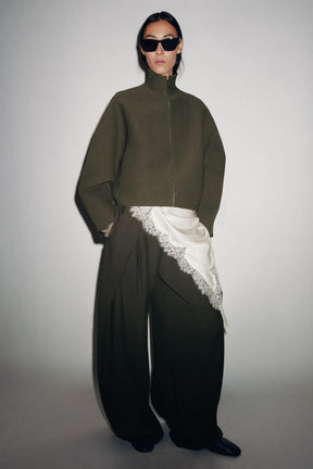 Strickjacke mit Reißverschluss