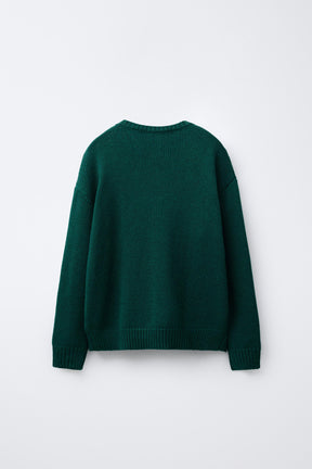 Bestickter Strickpullover