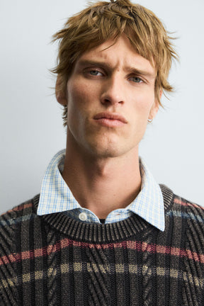 TEXTURED STRIPE SWEATER - Image 5