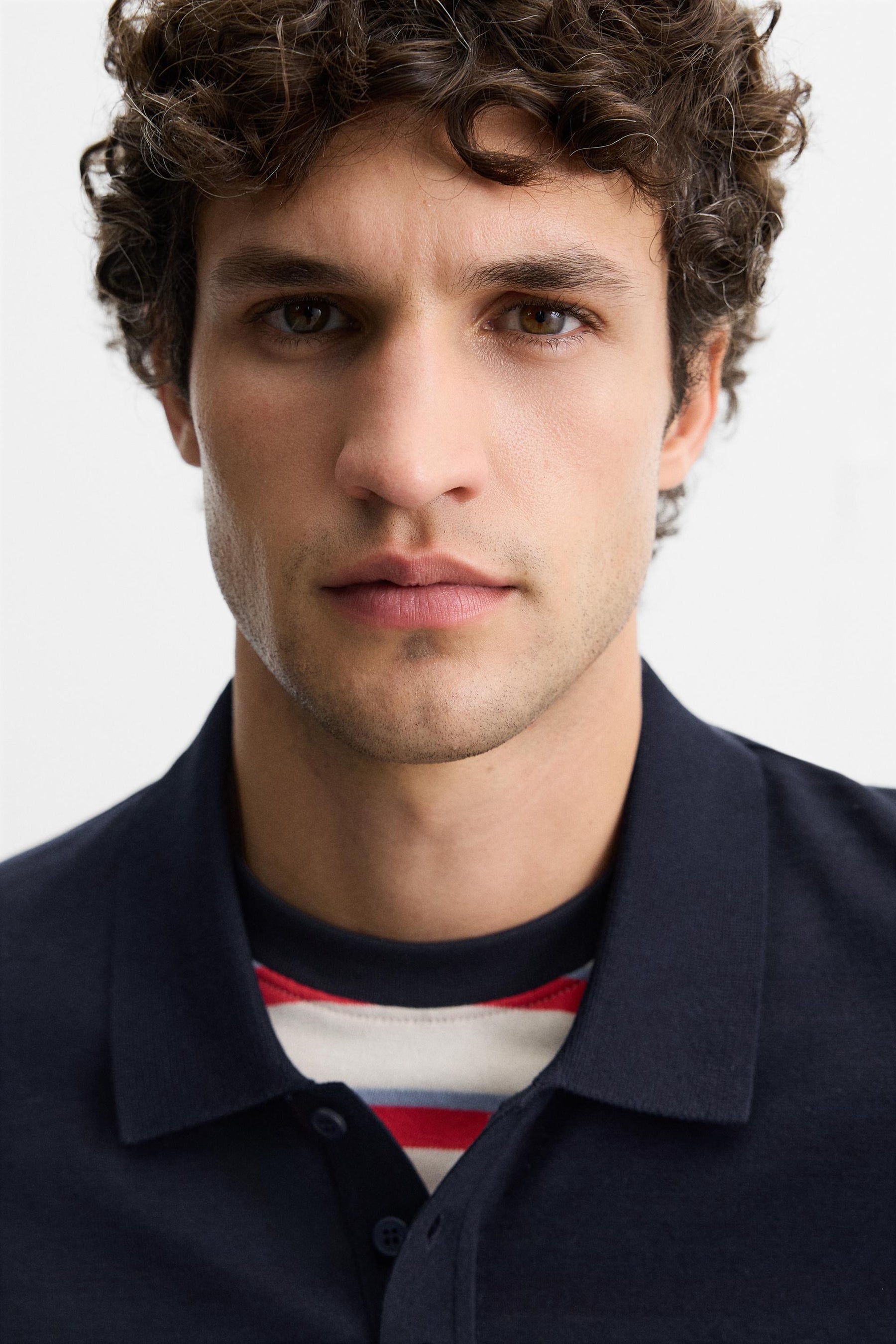 Polo aus Seidenmischung