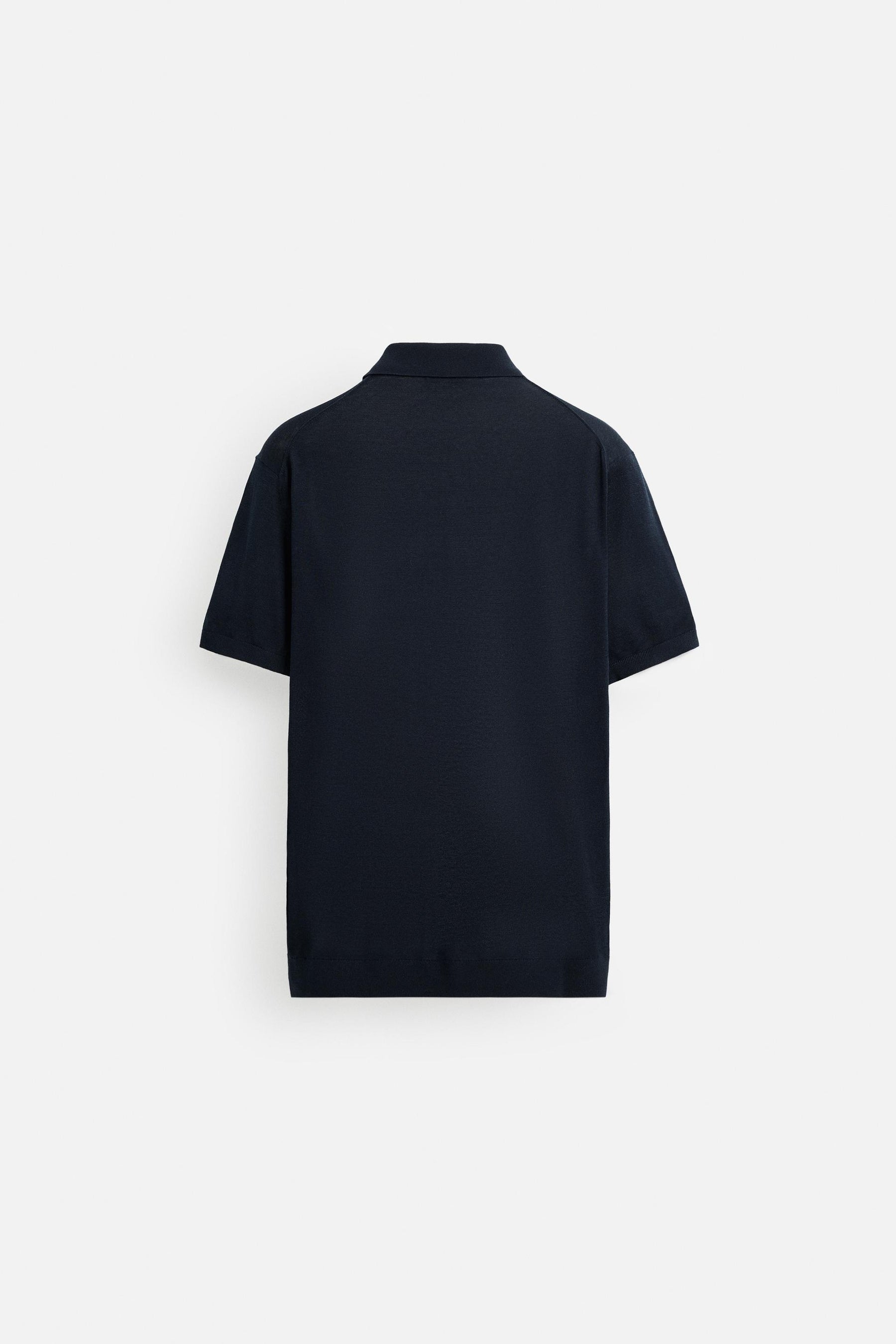 KNIT COTTON - SILK POLO SHIRT - Image 7