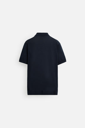 KNIT COTTON - SILK POLO SHIRT - Image 7