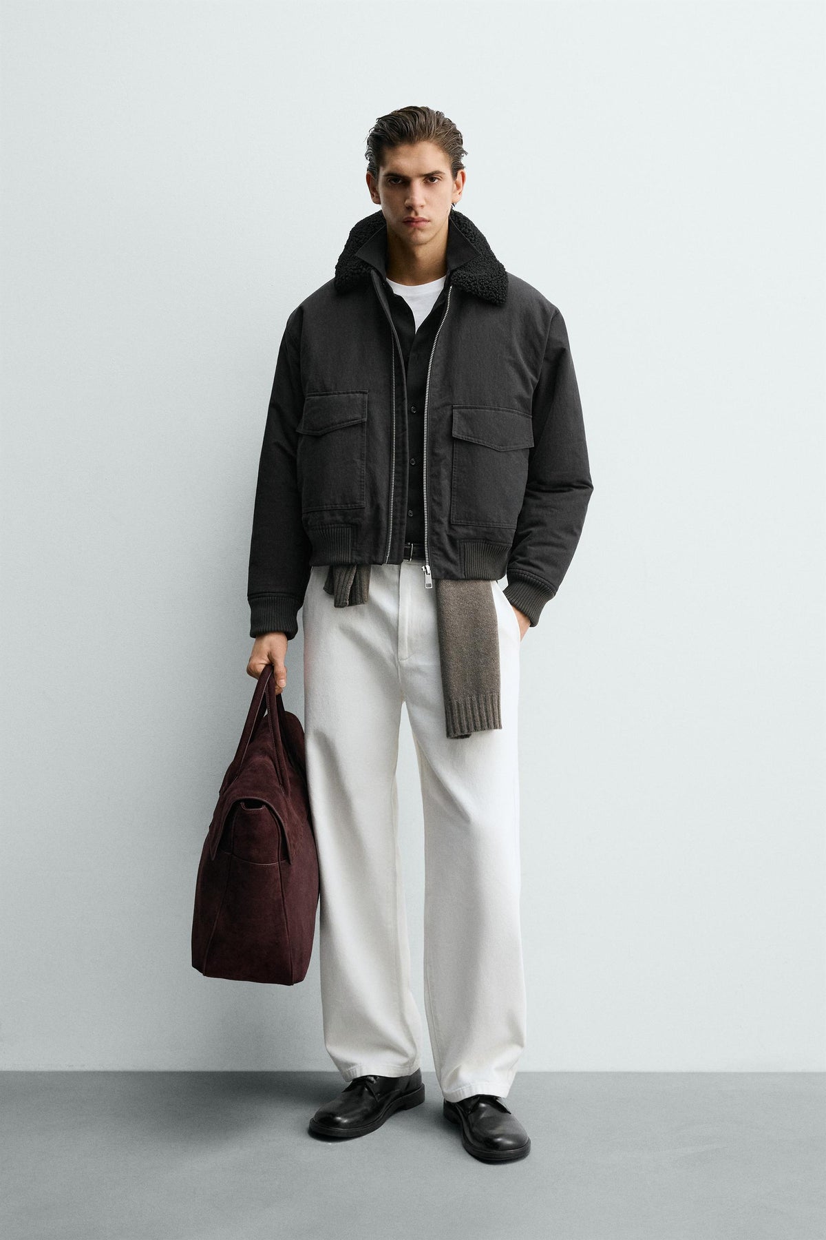 CONTRAST BOMBER JACKET - Image 1