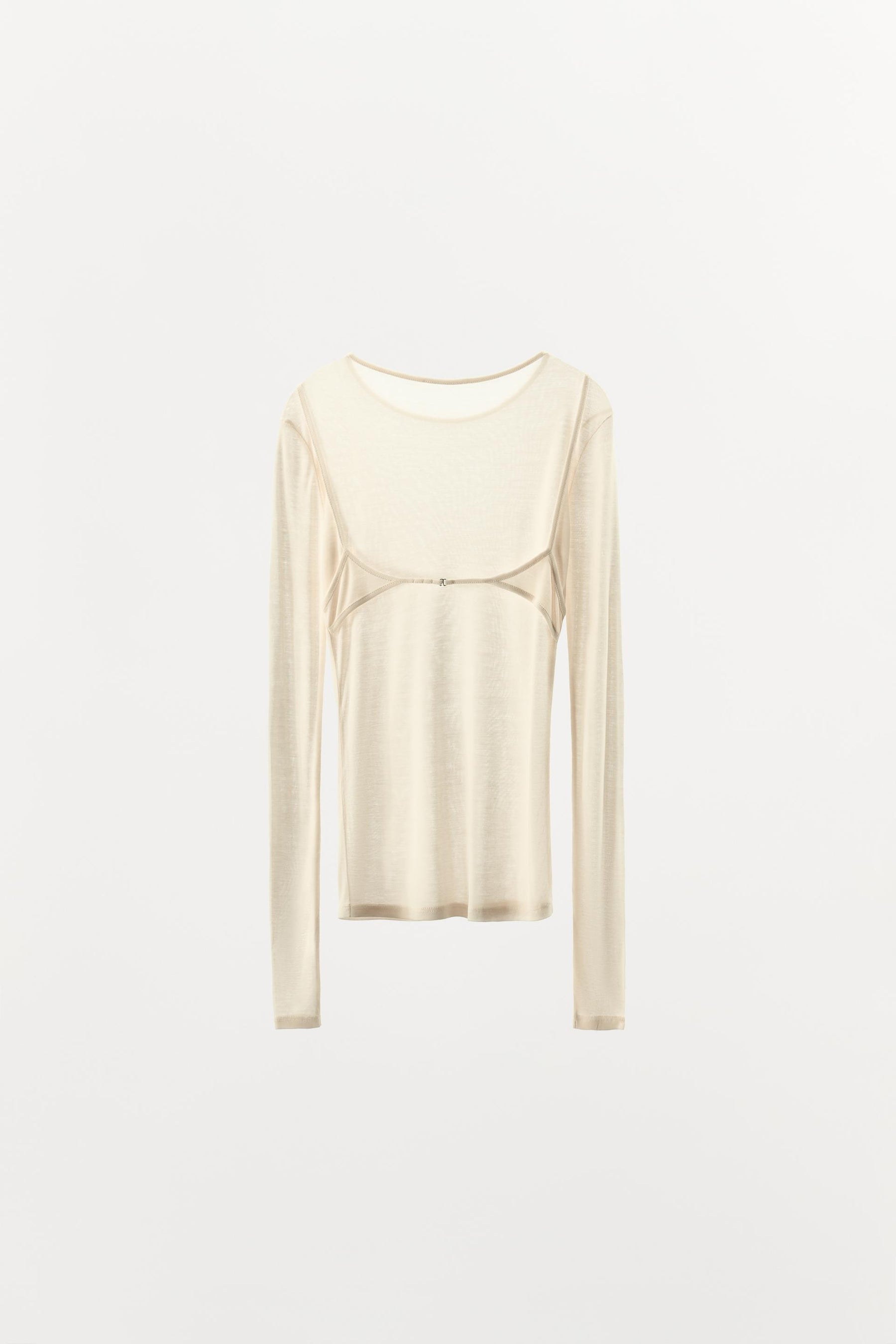 Lyocell-T-Shirt mit Rücken