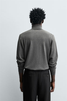 BASIC HIGH NECK SWEATER - Image 3