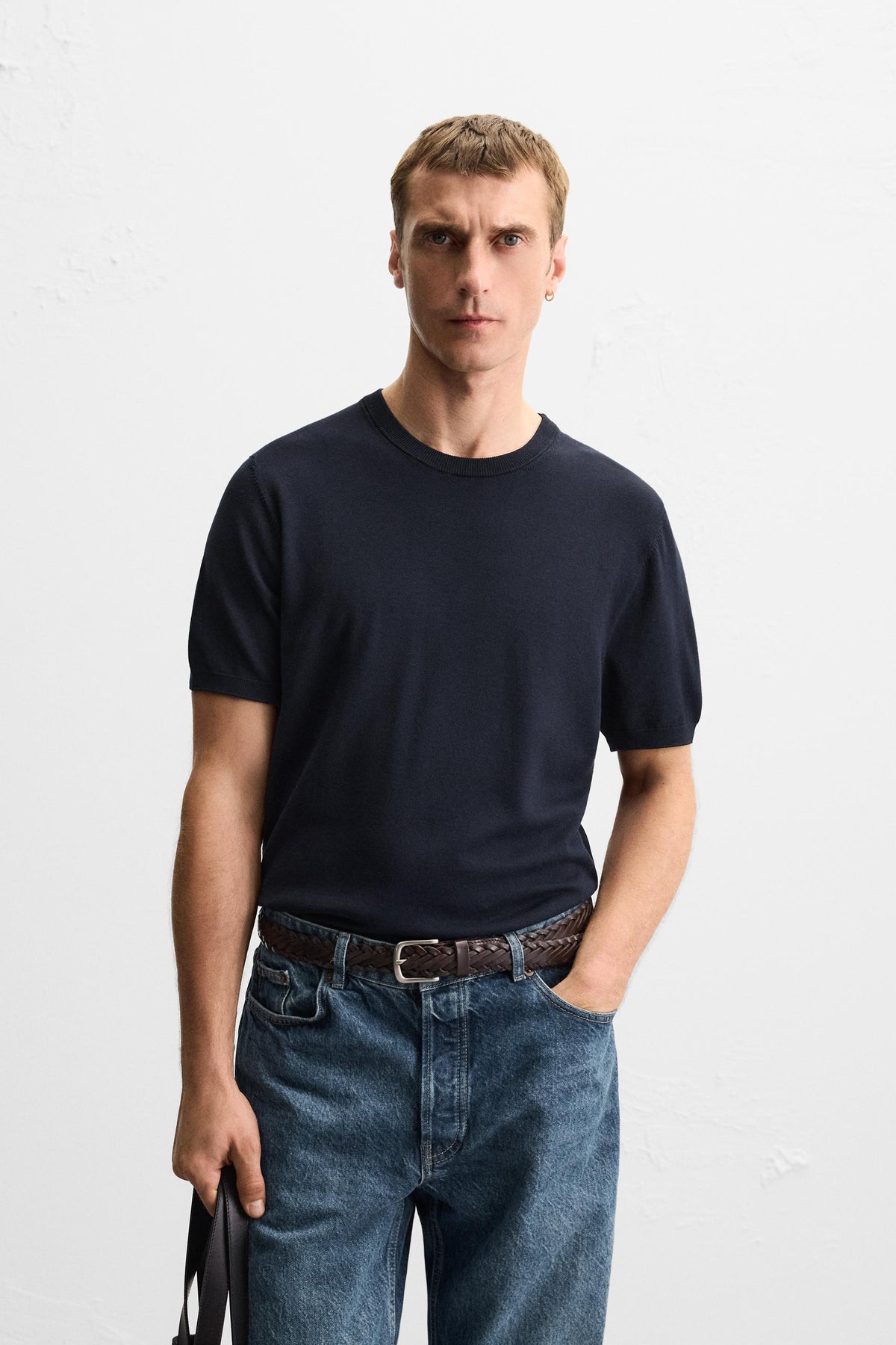 VISCOSE BLEND KNIT T-SHIRT - Image 2