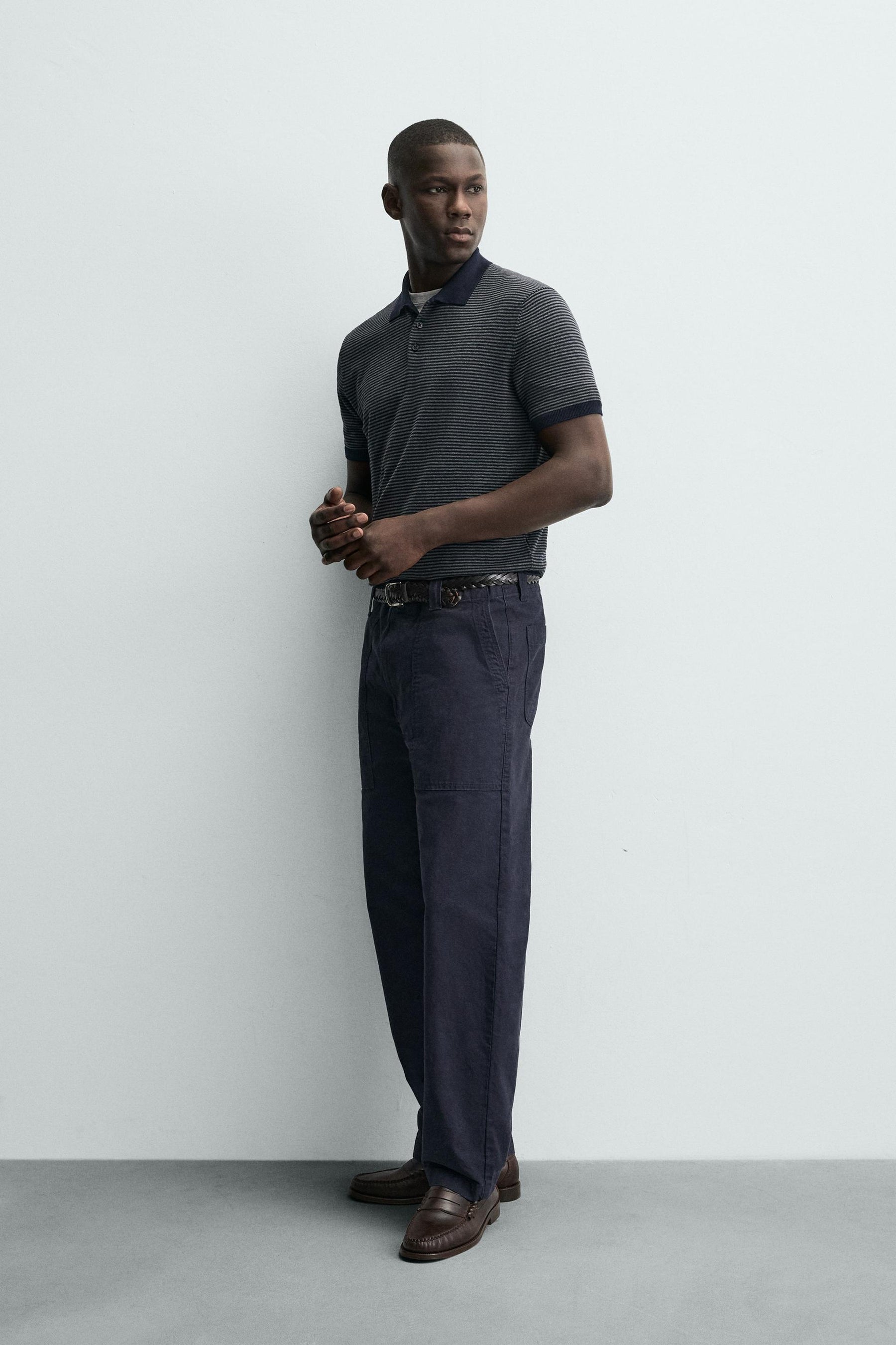 Gestreiftes Strickpolo