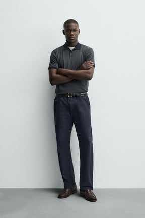 Gestreiftes Strickpolo