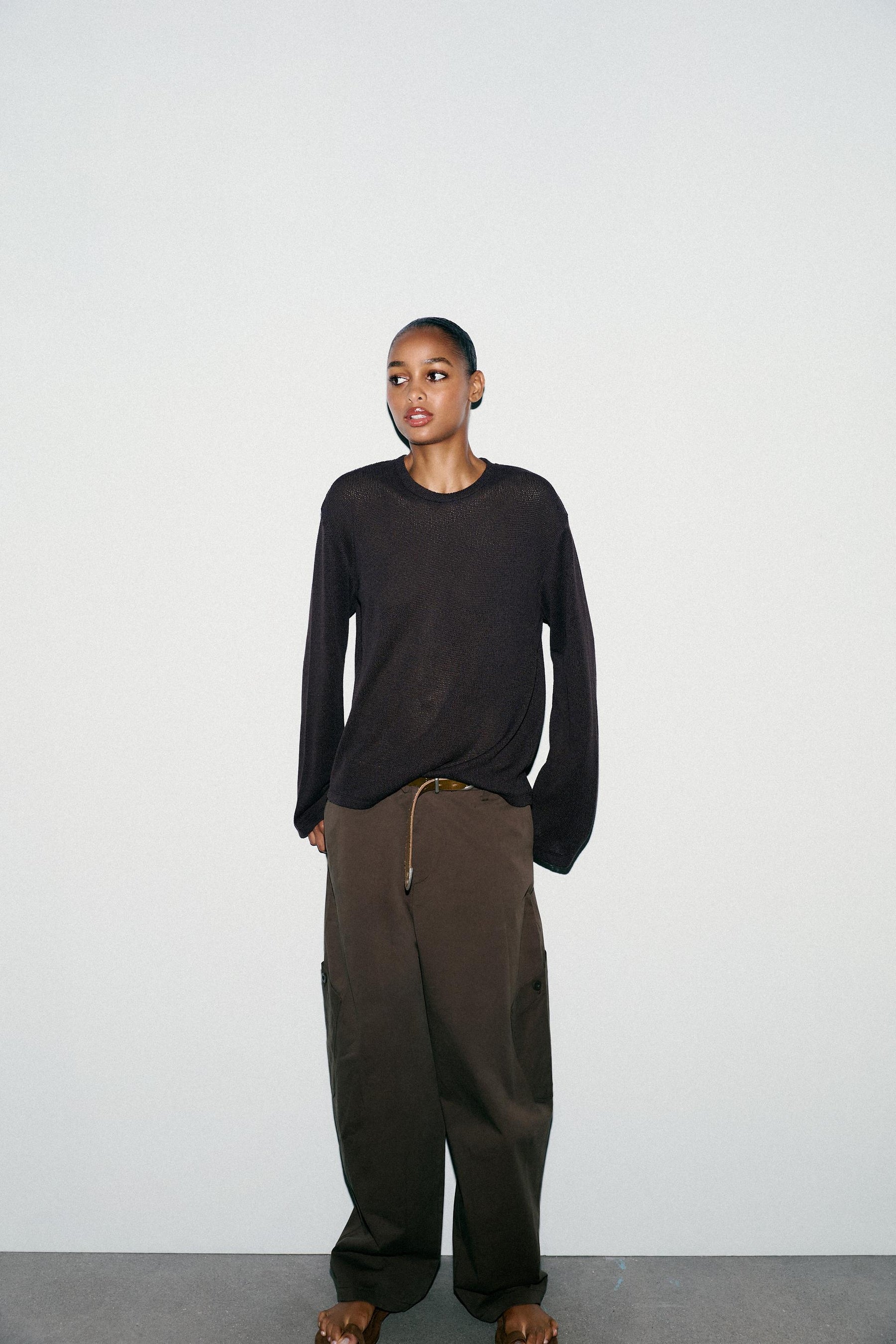 CUT-OUT KNIT SWEATER - Image 1