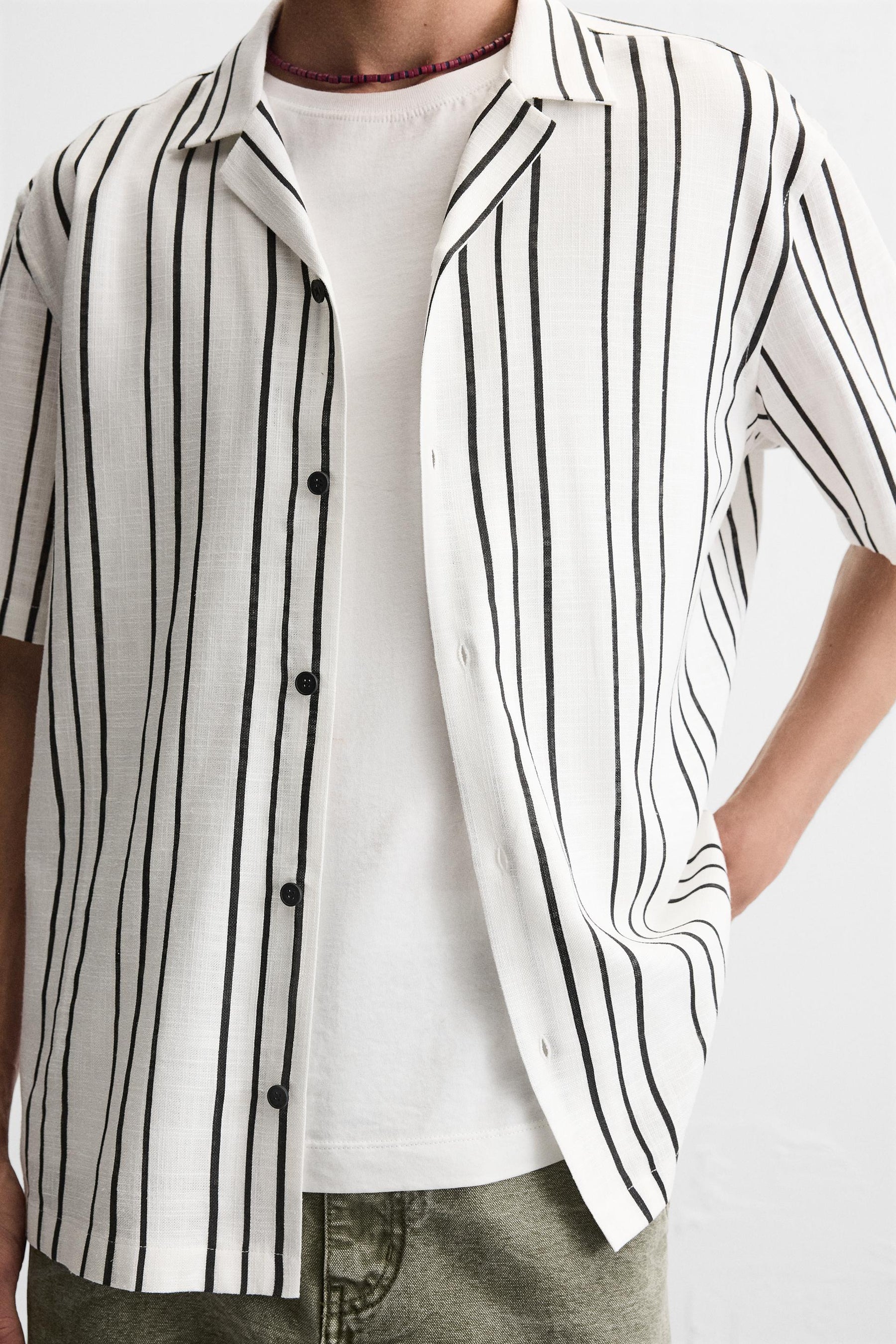 STRIPED FLOWING SHIRT - Image 6
