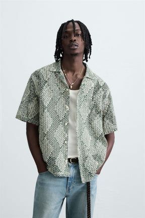 CROCHET TEXTURED SHIRT - Image 2