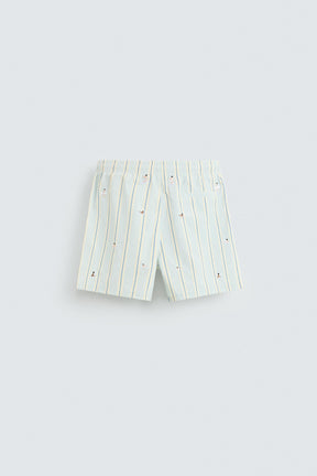 EMBROIDERED MID-LENGTH SWIMMING TRUNKS - Image 7