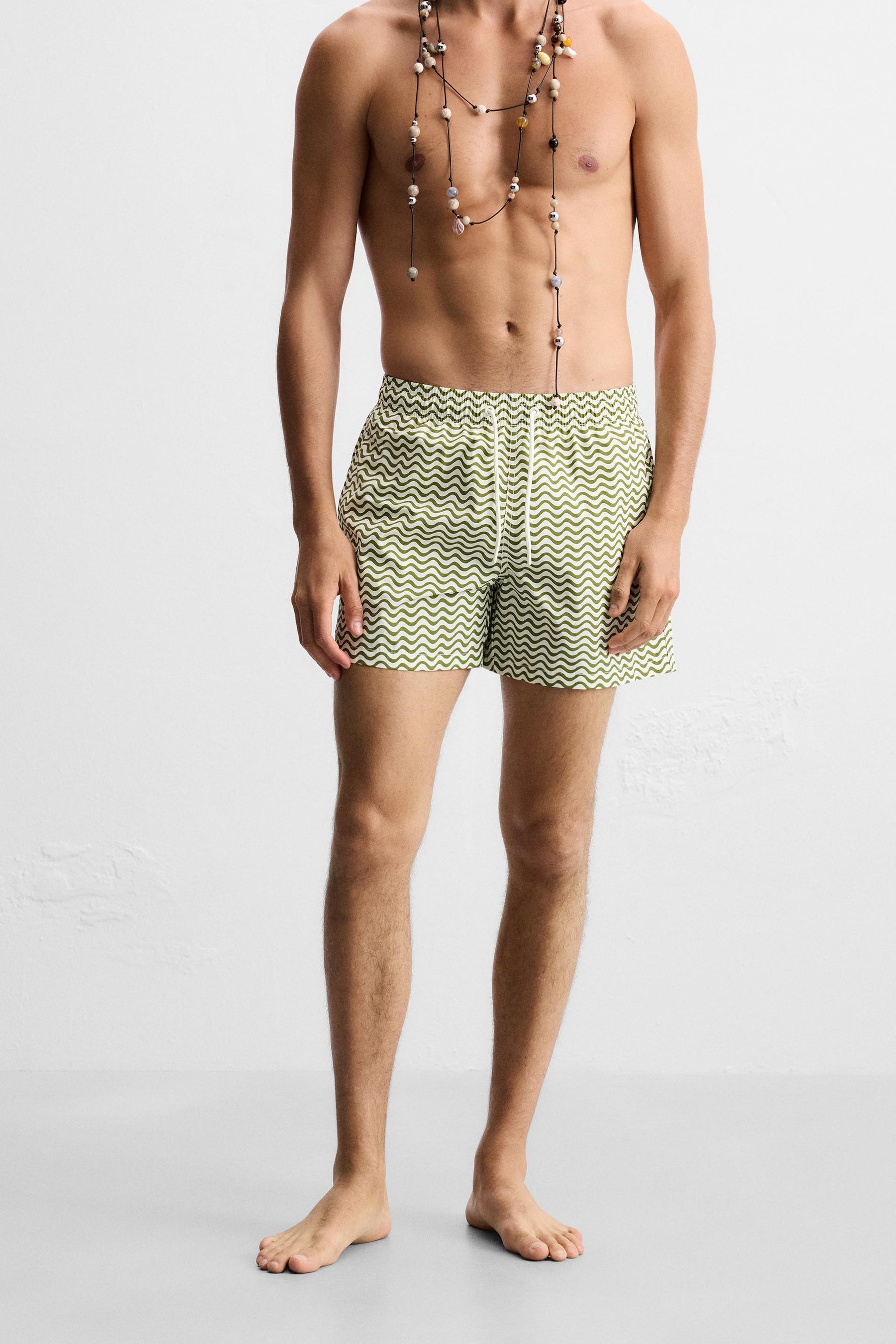 WAVY MID-LENGTH SWIMMING TRUNKS - Image 3