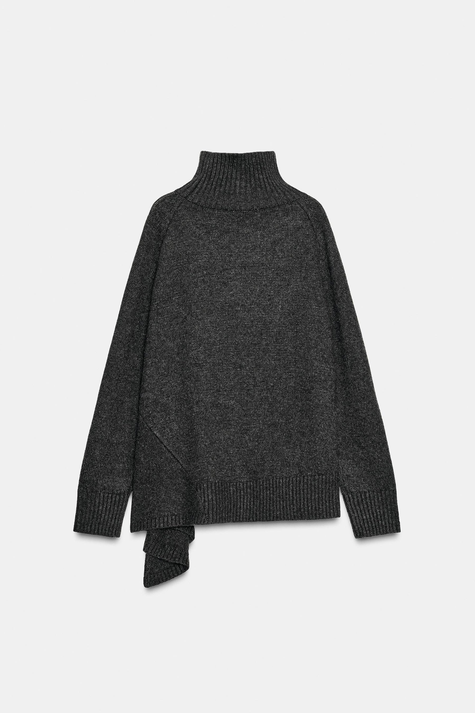 Asymmetrischer Wollpullover