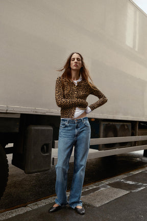 Cardigan mit Tiermuster