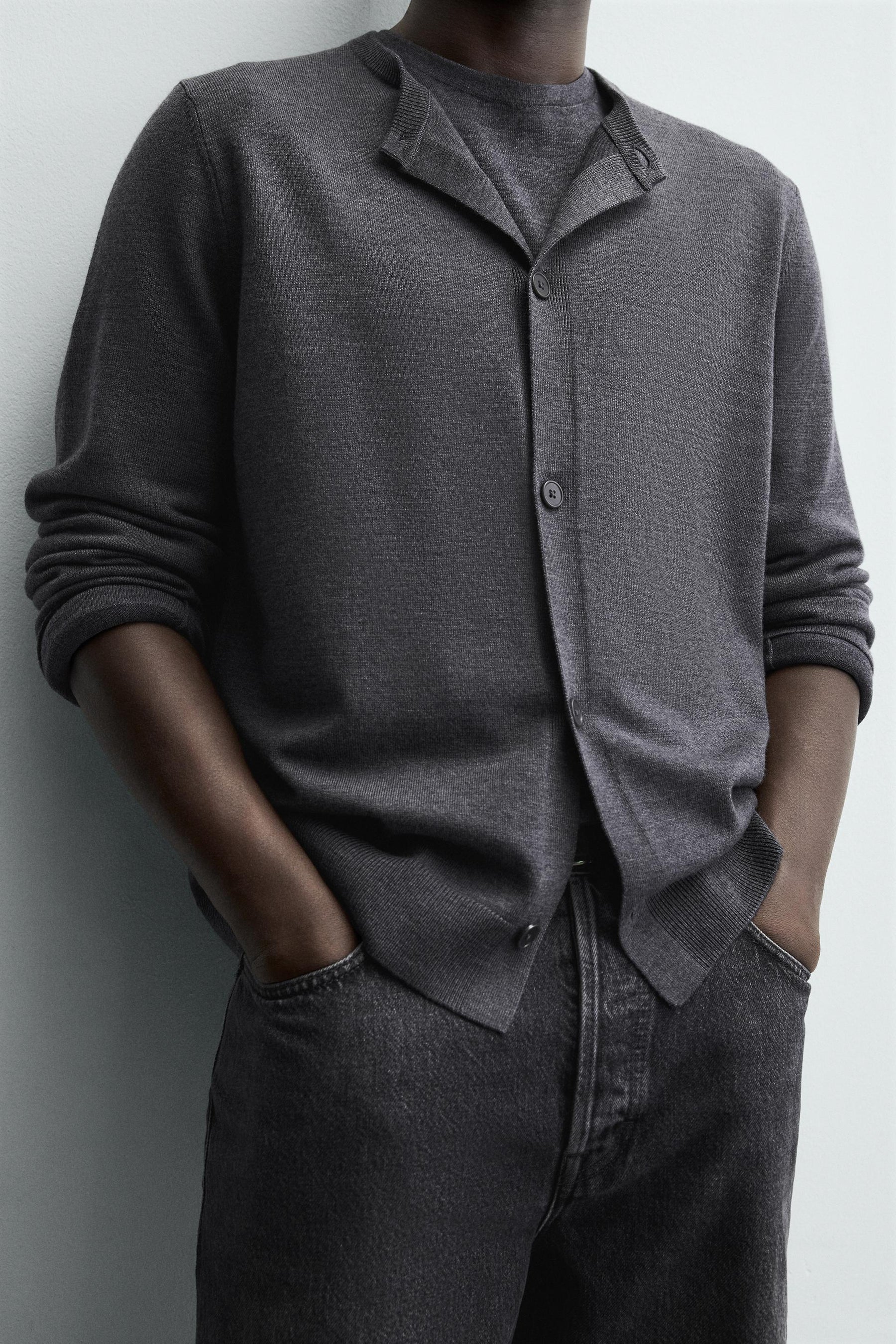 REGULAR FIT CARDIGAN WITH WOOL - Image 6