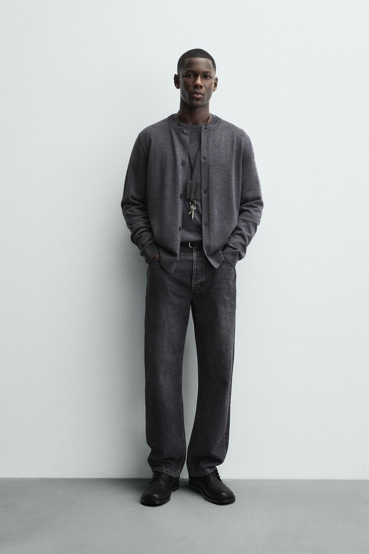 REGULAR FIT CARDIGAN WITH WOOL - Image 1