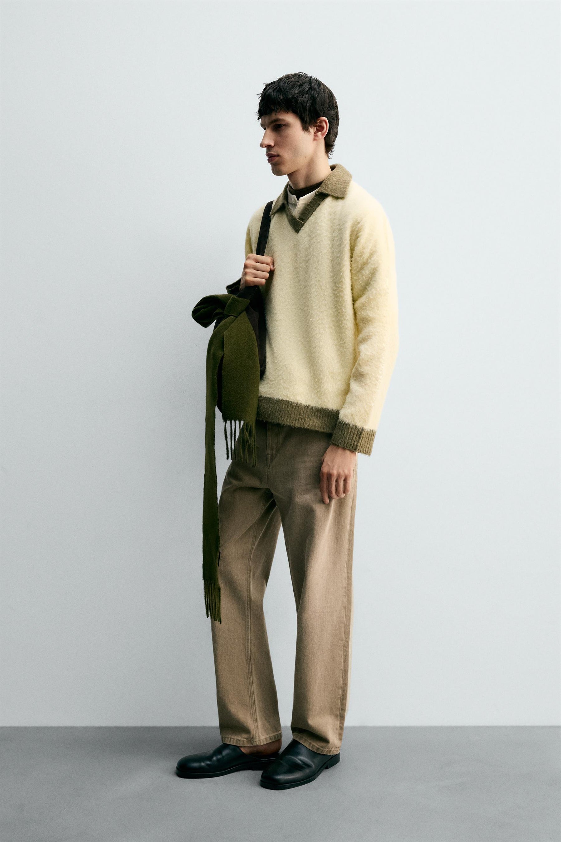 CONTRAST KNIT POLO SHIRT WITH WOOL - Image 4