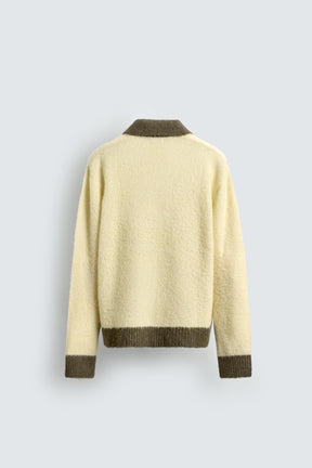 CONTRAST KNIT POLO SHIRT WITH WOOL - Image 7