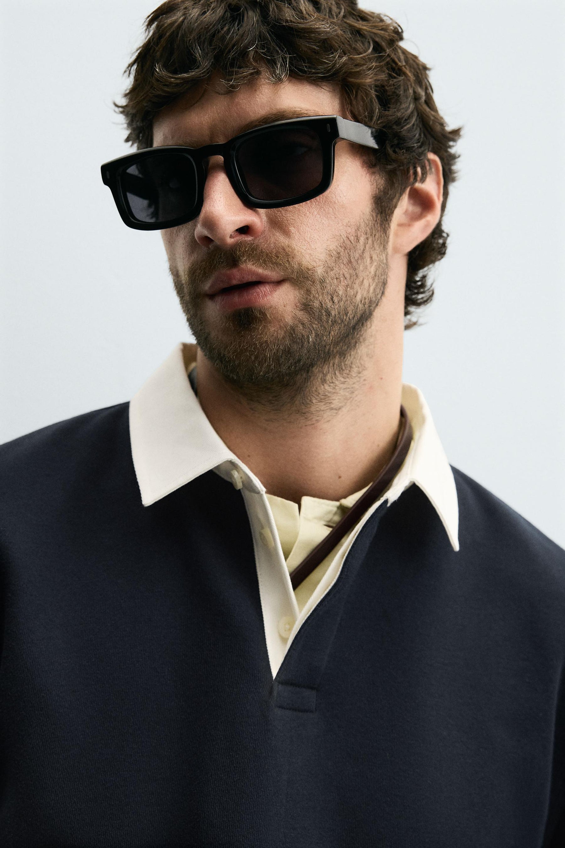 SWEATSHIRT WITH CONTRAST POLO COLLAR - Image 5