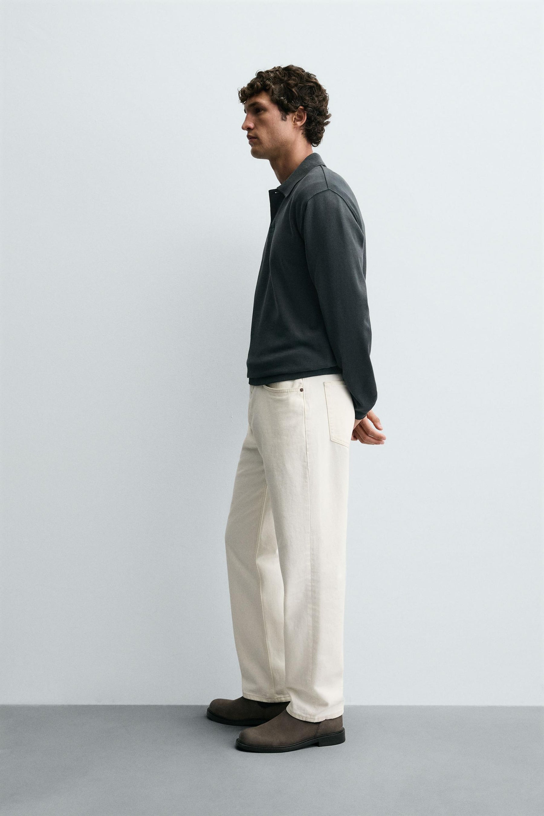 BASIC TEXTURED POLO SHIRT - Image 4